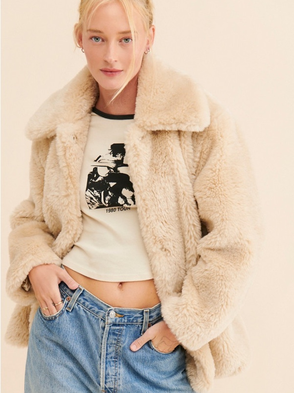 Free People Faux Fur Coat